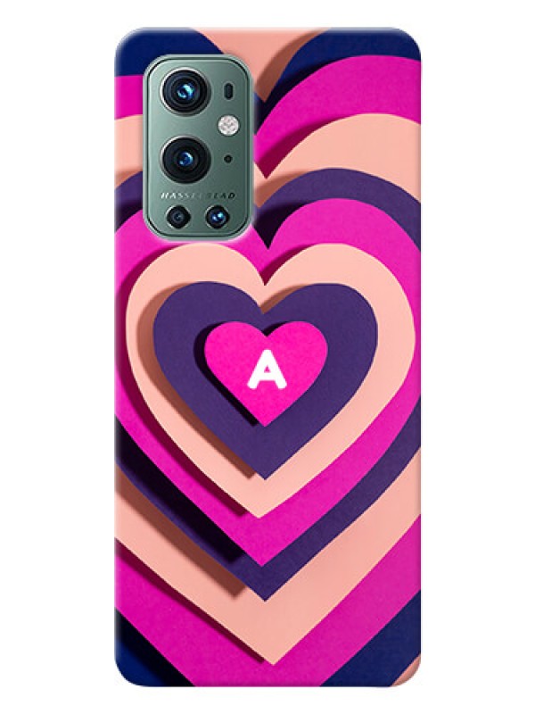Custom OnePlus 9 Pro 5G Custom Mobile Case with Cute Heart Pattern Design