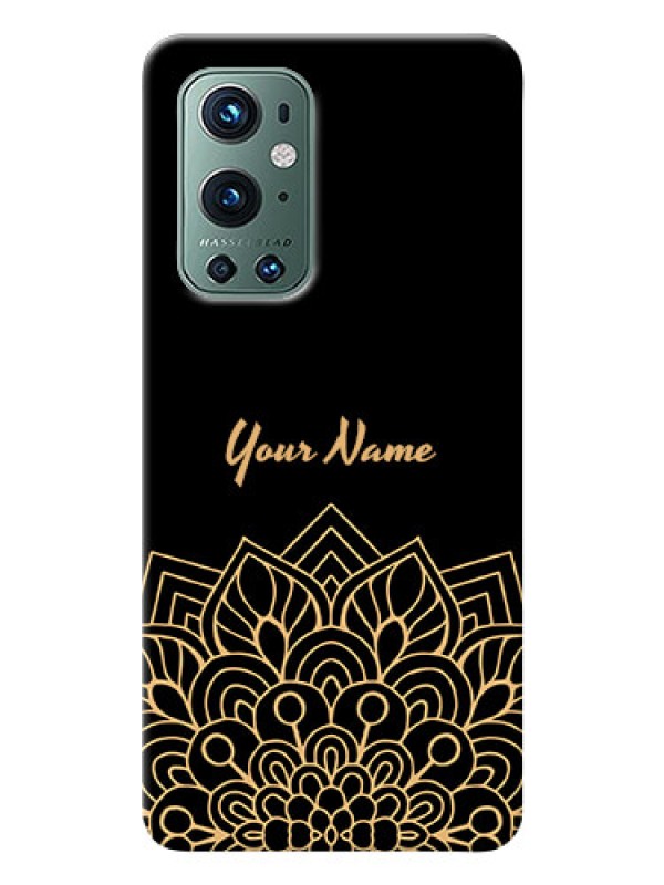 Custom OnePlus 9 Pro 5G Back Covers: Golden mandala Design