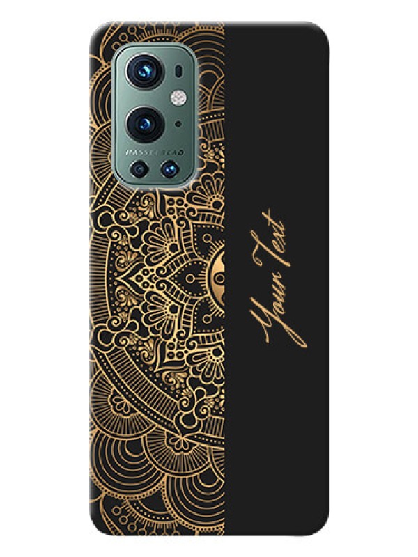 Custom OnePlus 9 Pro 5G Back Covers: Mandala art with custom text Design