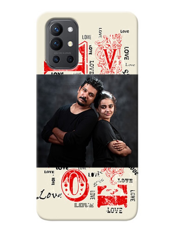 Custom OnePlus 9R 5G mobile cases online: Trendy Love Design Case