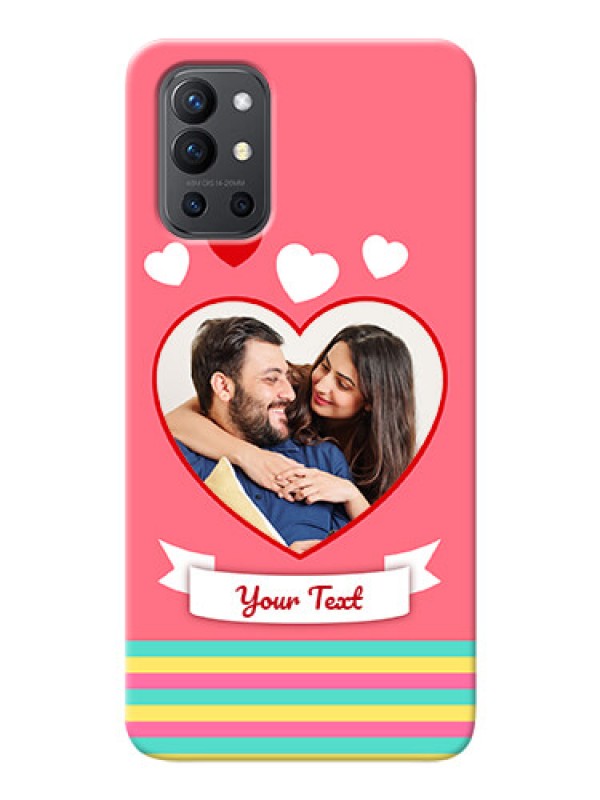 Custom OnePlus 9R 5G Personalised mobile covers: Love Doodle Design