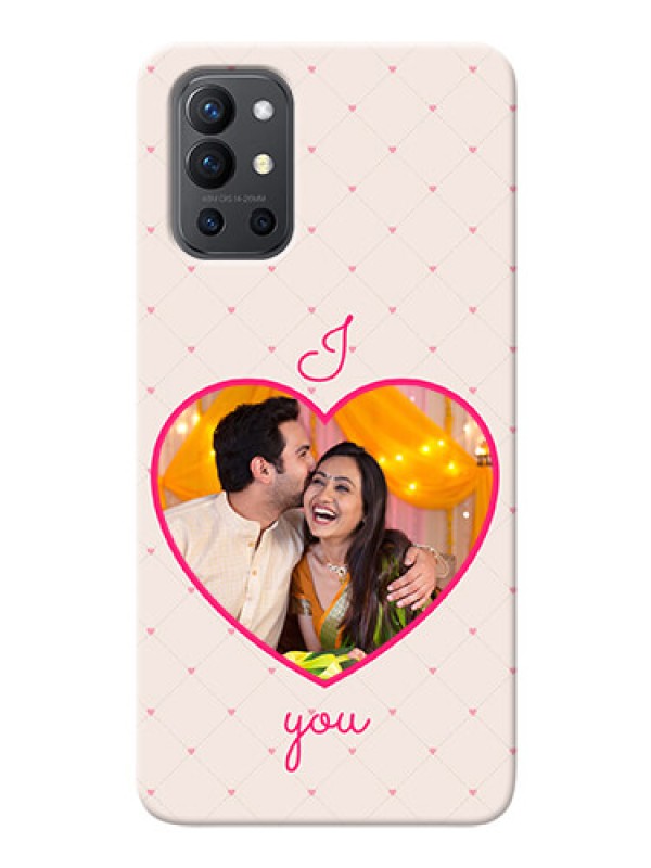 Custom OnePlus 9R 5G Personalized Mobile Covers: Heart Shape Design