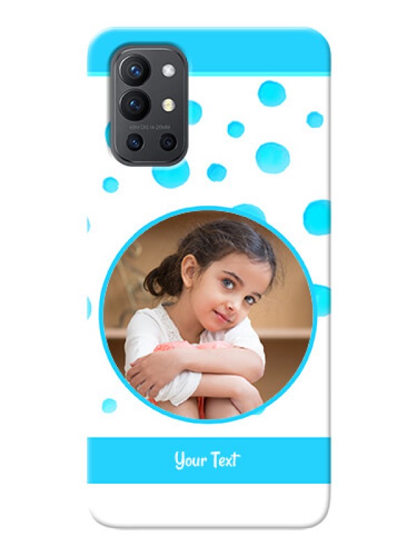 Custom OnePlus 9R 5G Custom Phone Covers: Blue Bubbles Pattern Design