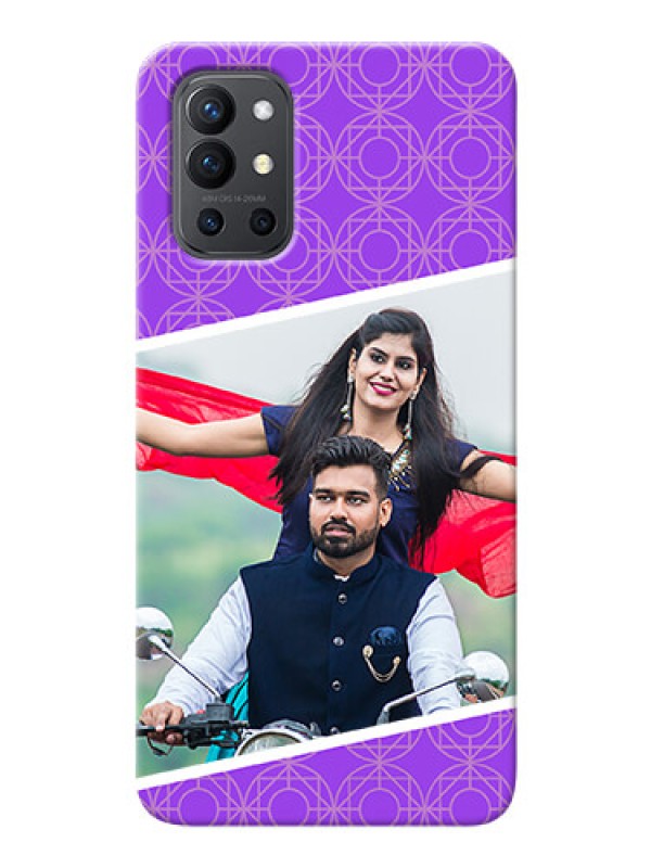 Custom OnePlus 9R 5G mobile back covers online: violet Pattern Design