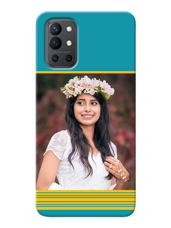 Custom OnePlus 9R 5G personalized phone covers: Yellow & Blue Design 