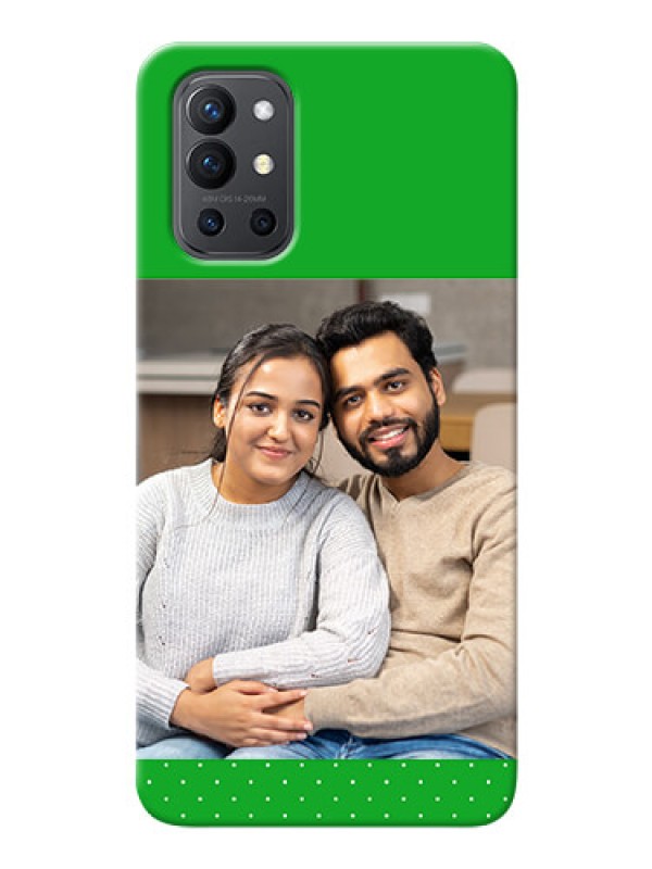 Custom OnePlus 9R 5G Personalised mobile covers: Green Pattern Design