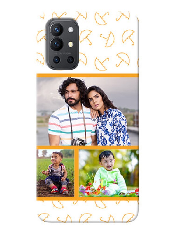 Custom OnePlus 9R 5G Personalised Phone Cases: Yellow Pattern Design