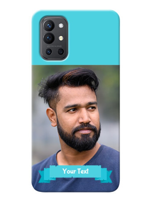 Custom OnePlus 9R 5G Personalized Mobile Covers: Simple Blue Color Design