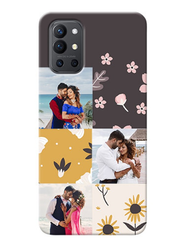 Custom OnePlus 9R 5G phone cases online: 3 Images with Floral Design