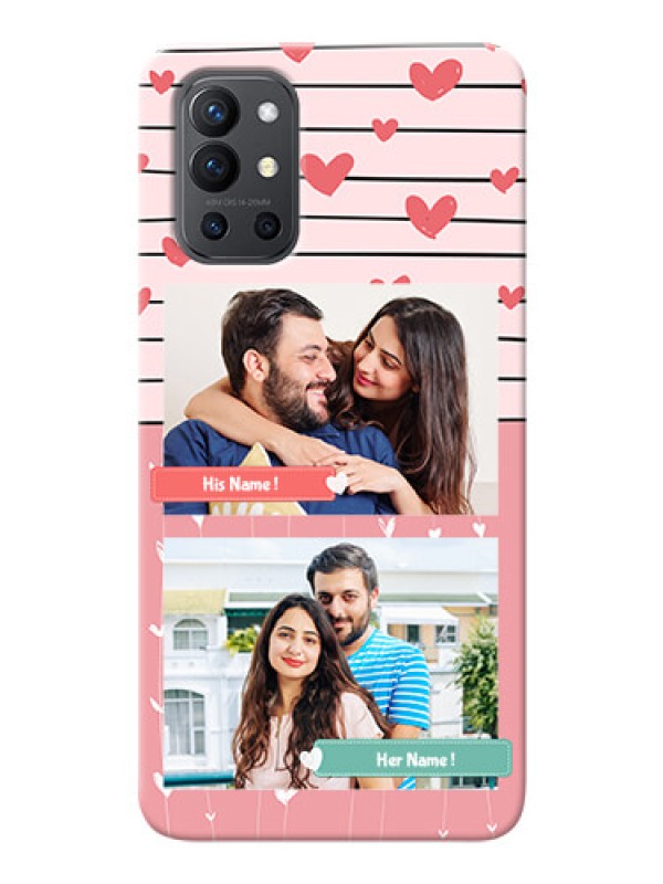 Custom OnePlus 9R 5G custom mobile covers: Photo with Heart Design