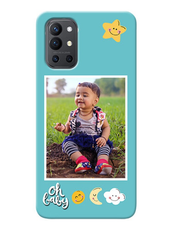 Custom OnePlus 9R 5G Personalised Phone Cases: Smiley Kids Stars Design