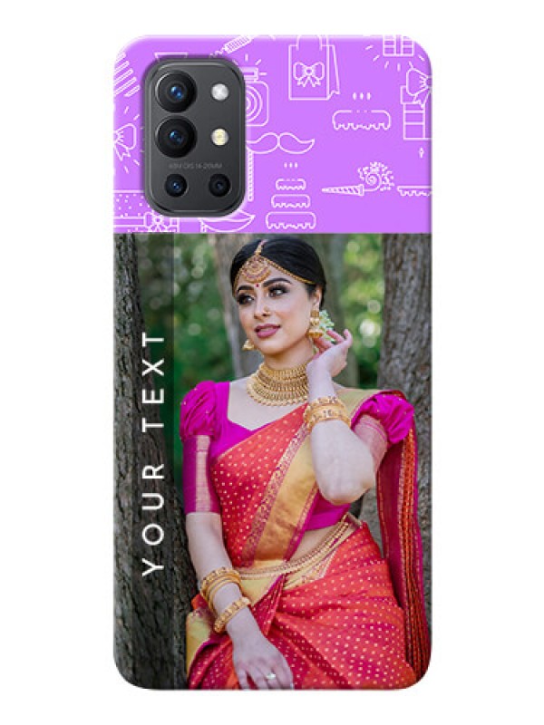 Custom OnePlus 9R 5G Personalized Phone Cases: Birthday Icons Design