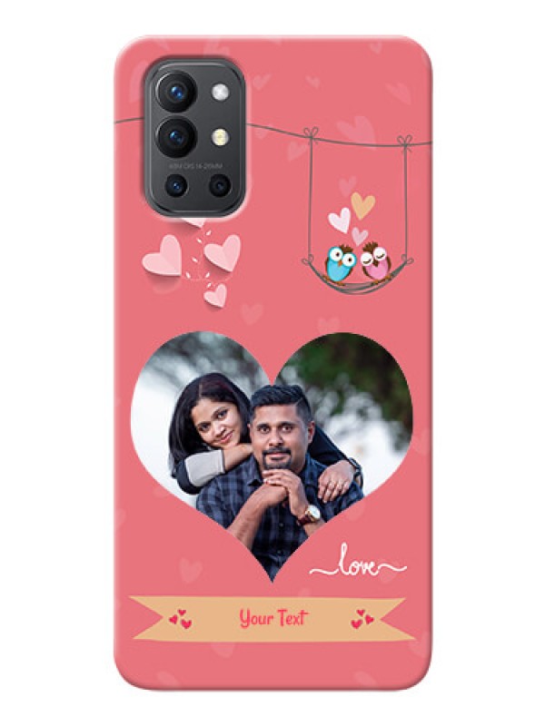 Custom OnePlus 9R 5G custom phone covers: Peach Color Love Design 