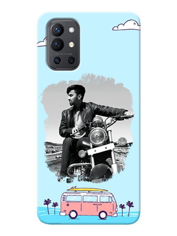 Custom OnePlus 9R 5G Mobile Covers Online: Travel & Adventure Design