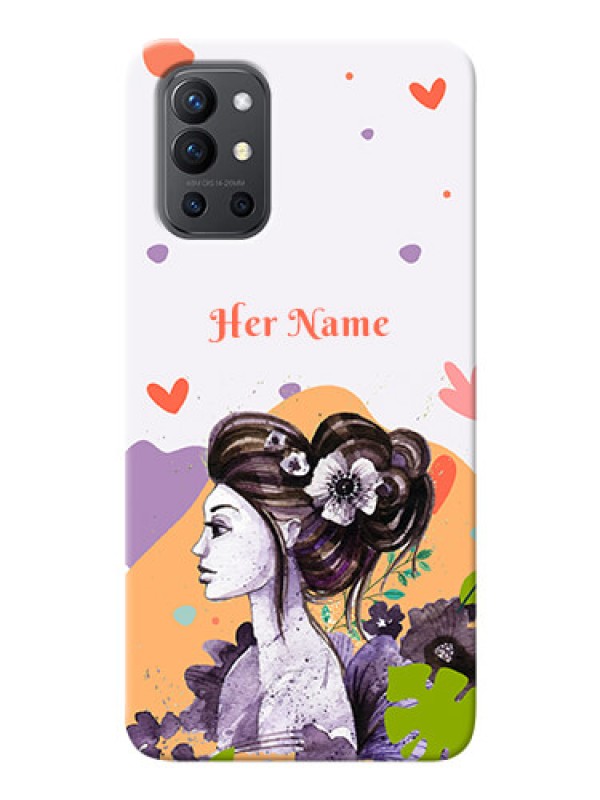 Custom OnePlus 9R 5G Custom Mobile Case with Woman And Nature Design