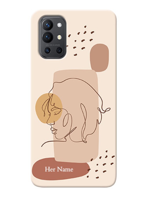 Custom OnePlus 9R 5G Custom Phone Covers: Calm Woman line art Design