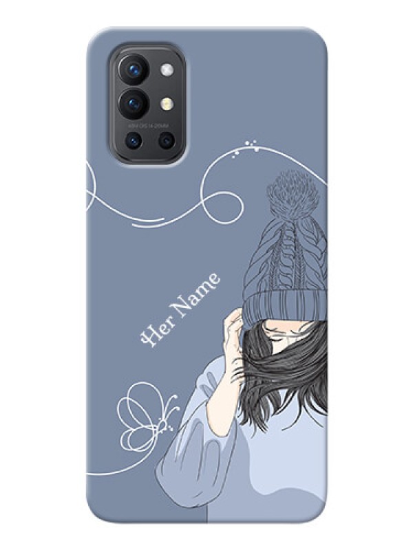 Custom OnePlus 9R 5G Custom Mobile Case with Girl in winter outfit Design