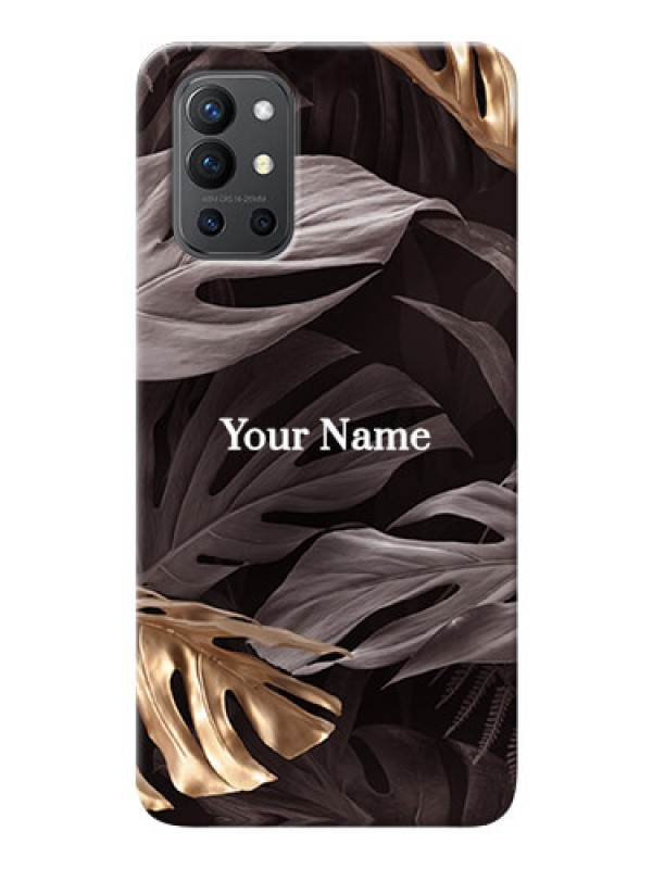Custom OnePlus 9R 5G Mobile Back Covers: Wild Leaves digital paint Design