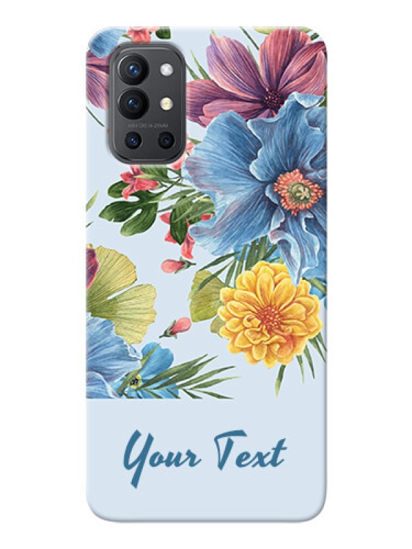 Custom OnePlus 9R 5G Custom Phone Cases: Stunning Watercolored Flowers Painting Design