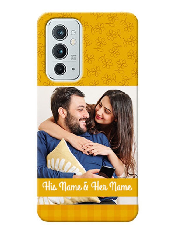 Custom OnePlus 9RT 5G mobile phone covers: Yellow Floral Design