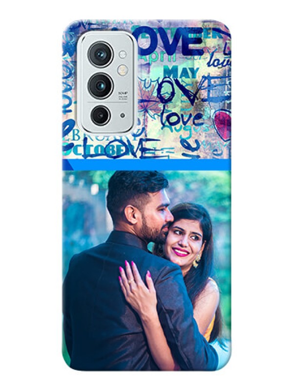 Custom OnePlus 9RT 5G Mobile Covers Online: Colorful Love Design