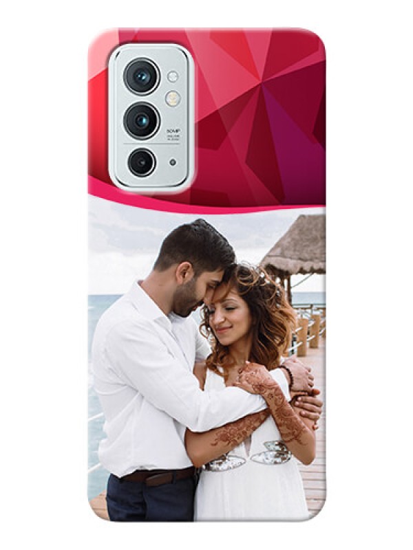 Custom OnePlus 9RT 5G custom mobile back covers: Red Abstract Design