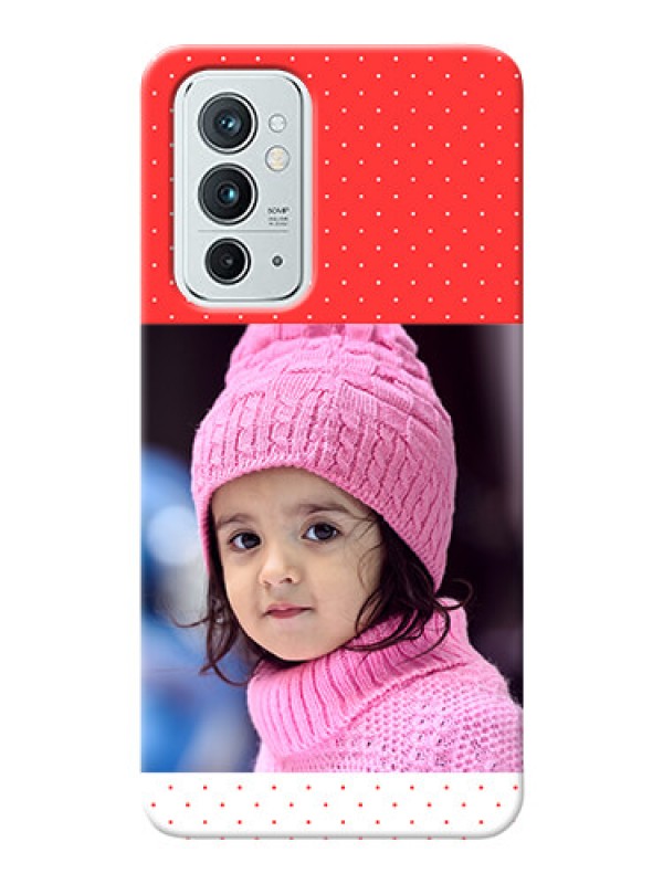 Custom OnePlus 9RT 5G personalised phone covers: Red Pattern Design