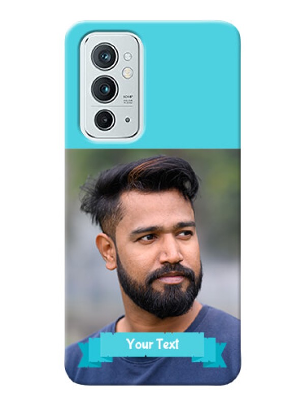 Custom OnePlus 9RT 5G Personalized Mobile Covers: Simple Blue Color Design