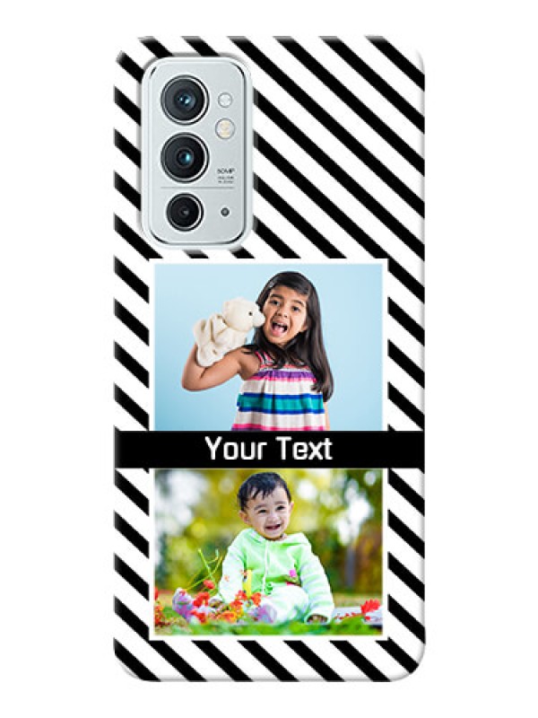 Custom OnePlus 9RT 5G Back Covers: Black And White Stripes Design