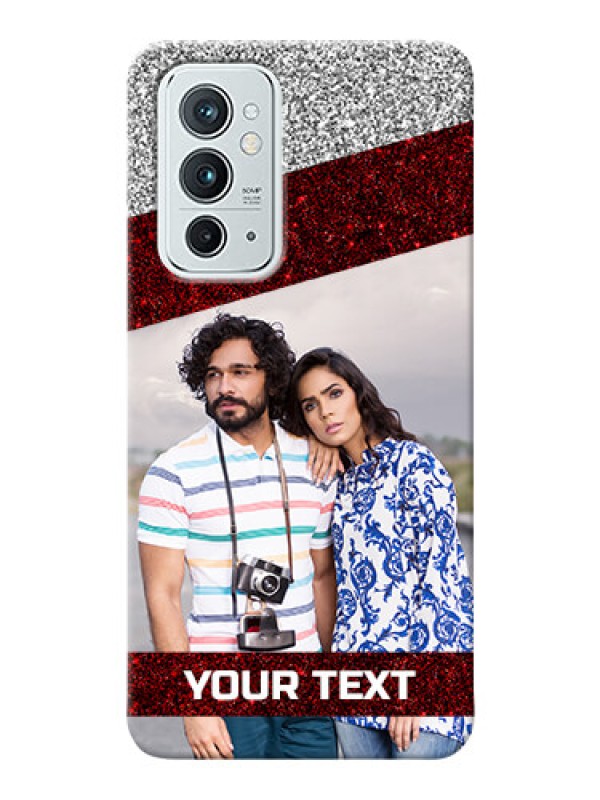 Custom OnePlus 9RT 5G Mobile Cases: Image Holder with Glitter Strip Design