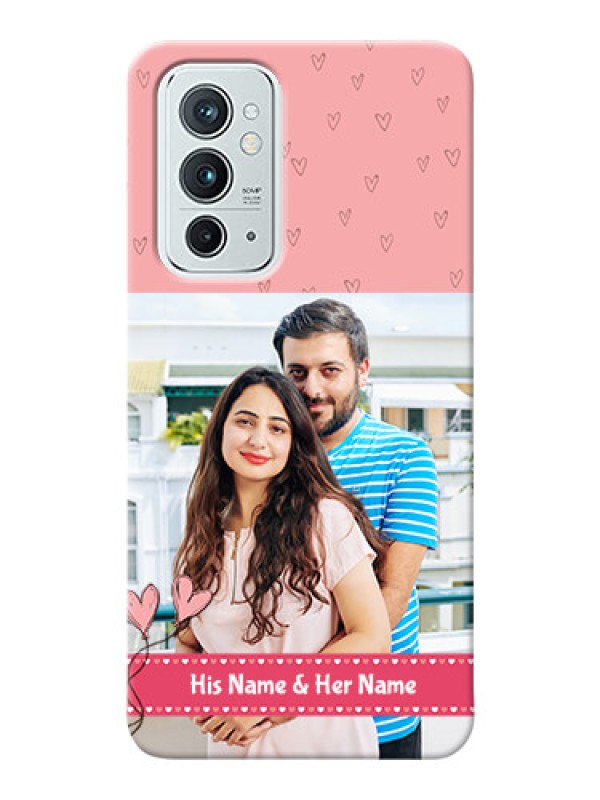 Custom OnePlus 9RT 5G phone back covers: Love Design Peach Color