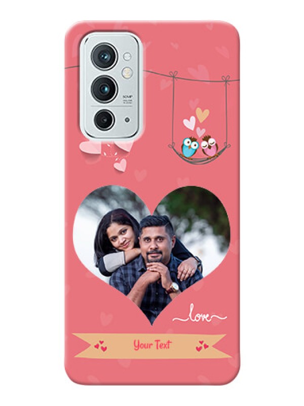 Custom OnePlus 9RT 5G custom phone covers: Peach Color Love Design 