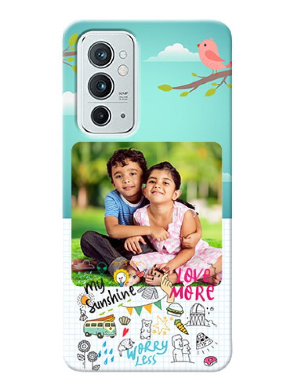 Custom OnePlus 9RT 5G phone cases online: Doodle love Design