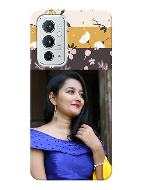 Custom OnePlus 9RT 5G mobile cases online: Stylish Floral Design