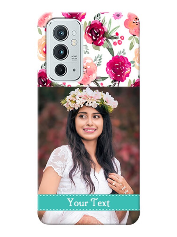 Custom OnePlus 9RT 5G Personalized Mobile Cases: Watercolor Floral Design