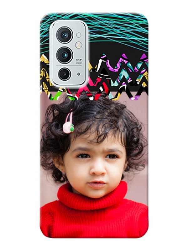 Custom OnePlus 9RT 5G personalized phone covers: Neon Abstract Design