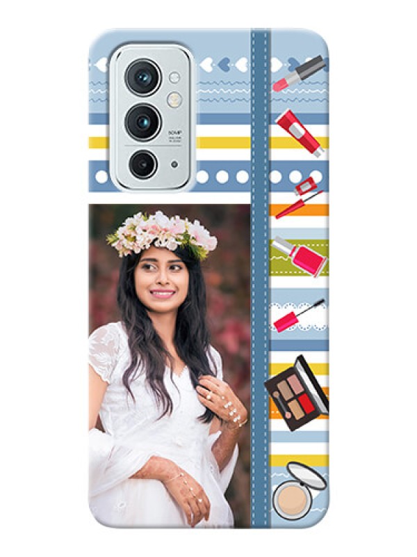 Custom OnePlus 9RT 5G Personalized Mobile Cases: Makeup Icons Design
