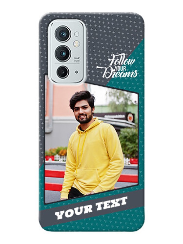 Custom OnePlus 9RT 5G Back Covers: Background Pattern Design with Quote