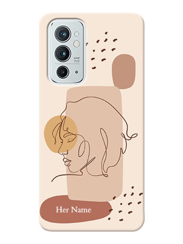 Custom OnePlus 9Rt 5G Custom Phone Covers: Calm Woman line art Design