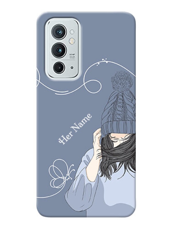 Custom OnePlus 9Rt 5G Custom Mobile Case with Girl in winter outfit Design