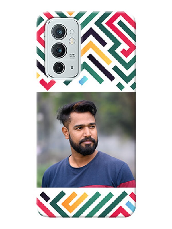Custom OnePlus 9Rt 5G Custom Mobile Case with Colorful Maze Pattern Design