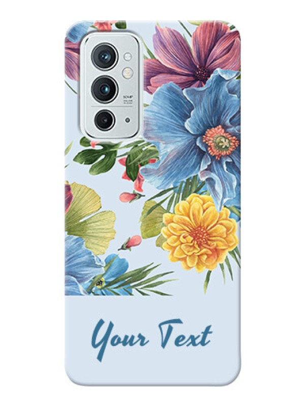 Custom OnePlus 9Rt 5G Custom Phone Cases: Stunning Watercolored Flowers Painting Design