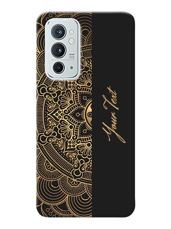 Custom OnePlus 9Rt 5G Back Covers: Mandala art with custom text Design