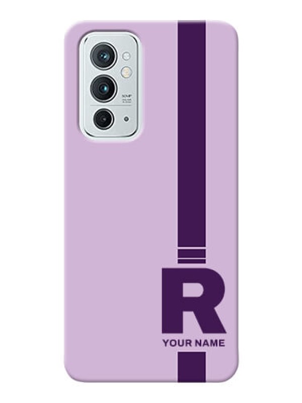 Custom OnePlus 9Rt 5G Custom Phone Covers: Simple dual tone stripe with name Design