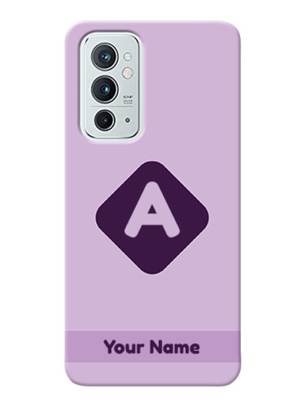 Custom OnePlus 9Rt 5G Custom Mobile Case with Custom Letter in curved badge Design