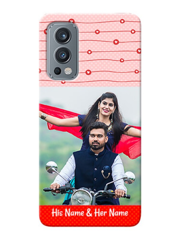 Custom OnePlus Nord 2 5G Custom Phone Cases: Red Pattern Case Design