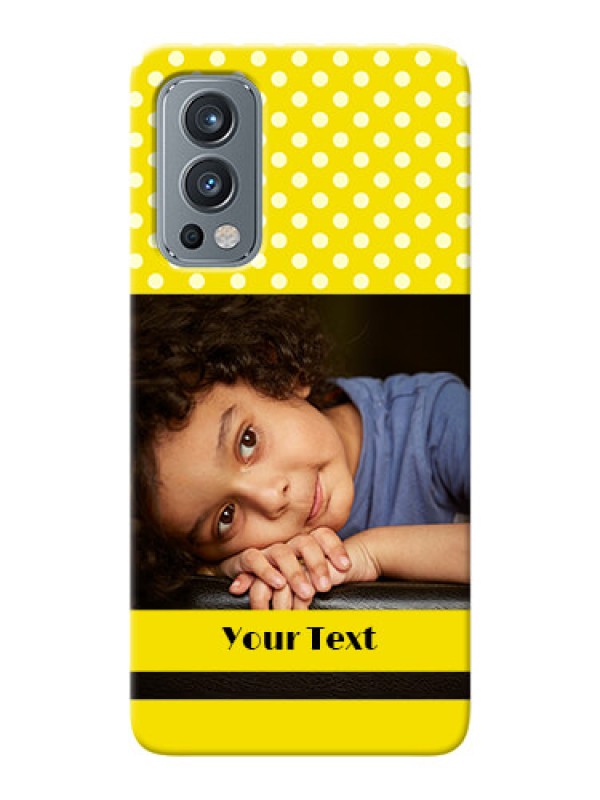 Custom OnePlus Nord 2 5G Custom Mobile Covers: Bright Yellow Case Design