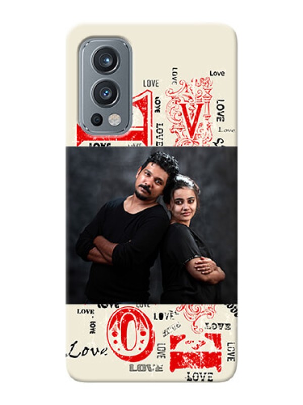 Custom OnePlus Nord 2 5G mobile cases online: Trendy Love Design Case