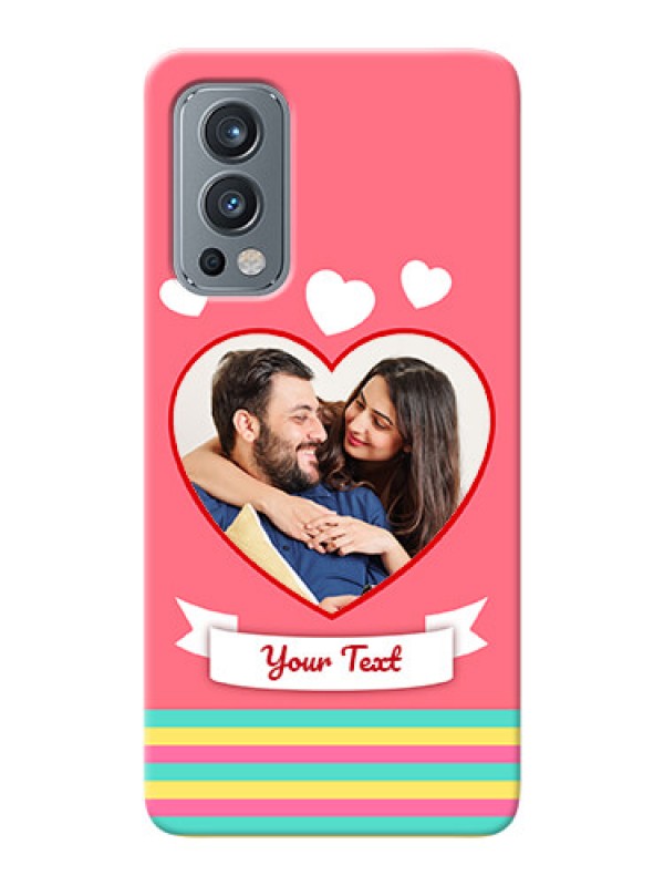 Custom OnePlus Nord 2 5G Personalised mobile covers: Love Doodle Design