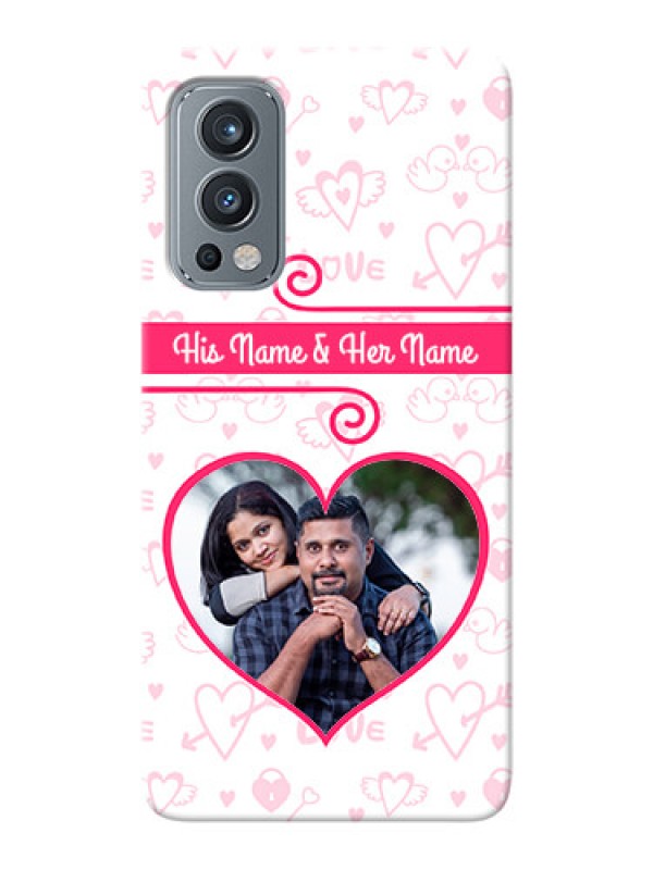 Custom OnePlus Nord 2 5G Personalized Phone Cases: Heart Shape Love Design